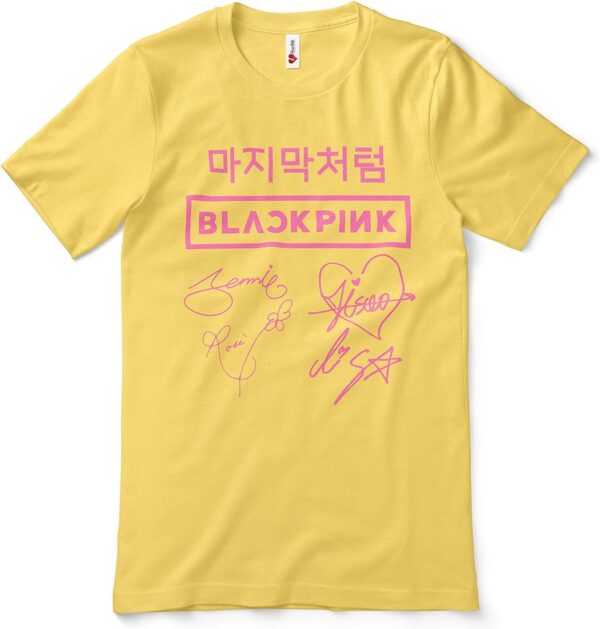Black Pink Yellow T Shirt